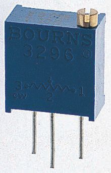 2.5 kΩ, Through Hole Trimmer Potentiometer, Solder Pin 0.5 W Top Adjust Bourns, 3296