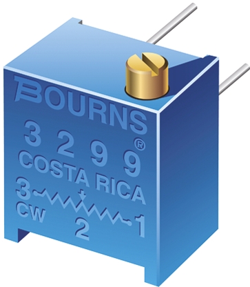 10 Ω, Through Hole Trimmer Potentiometer, Solder Pin 0.5 W Top Adjust Bourns, 3299