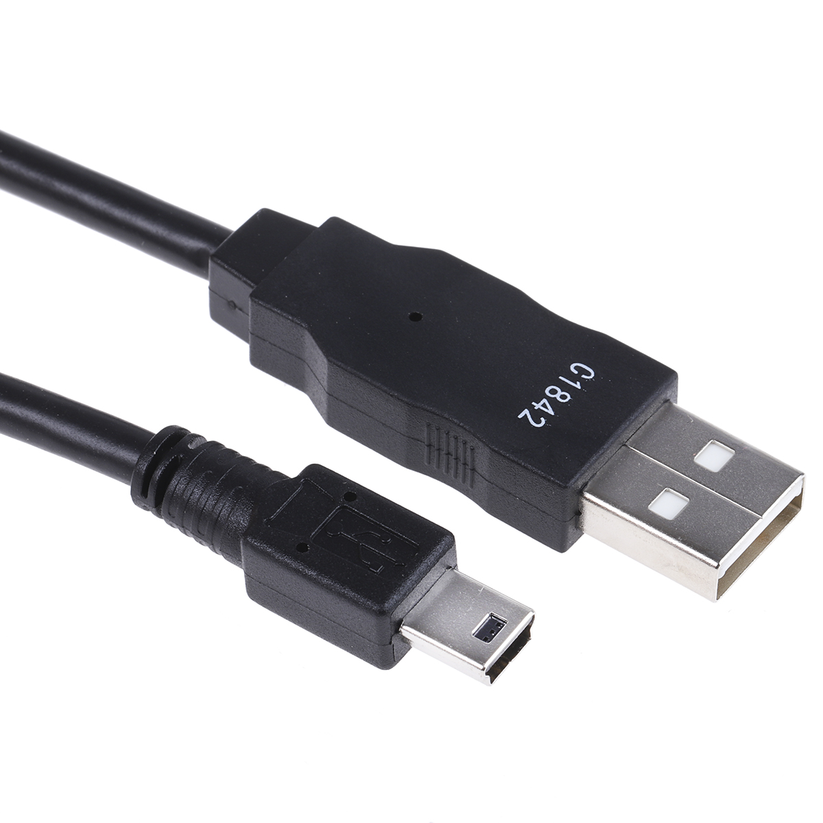 Molex USB 2.0, Male USB A to Male Mini USB B, 1m