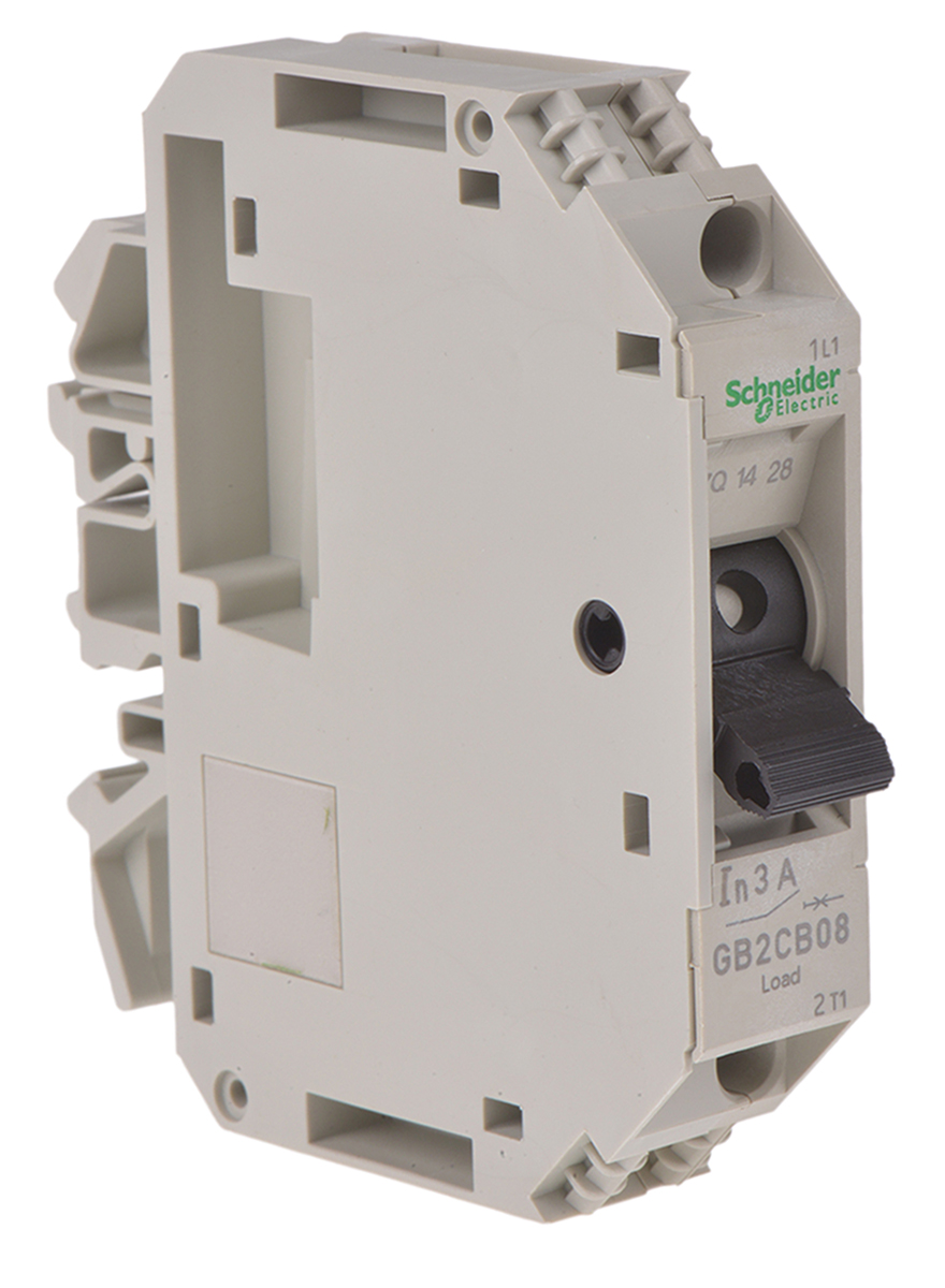 Schneider Electric 3A 1P Pole Thermal Magnetic Circuit Breaker, 277 V ac, 415 V ac GB2