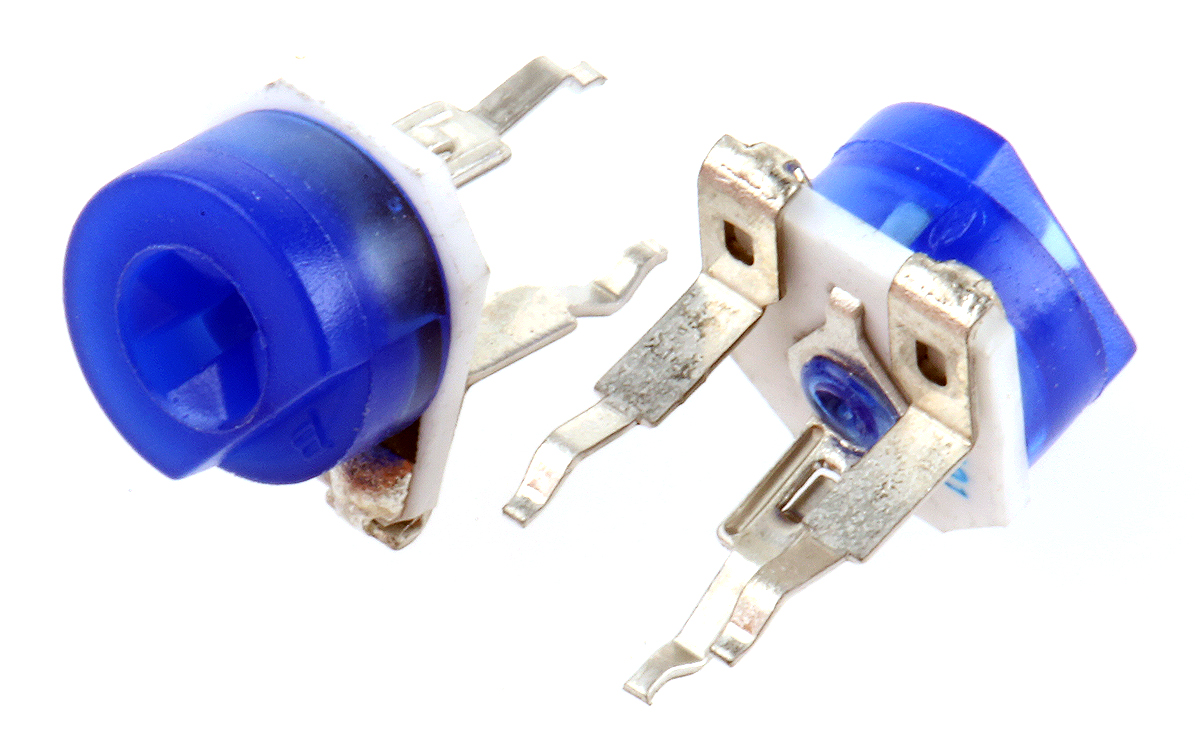 500 Ω, Through Hole Trimmer Potentiometer, Pin 0.2 W Top Adjust Bourns, 3306