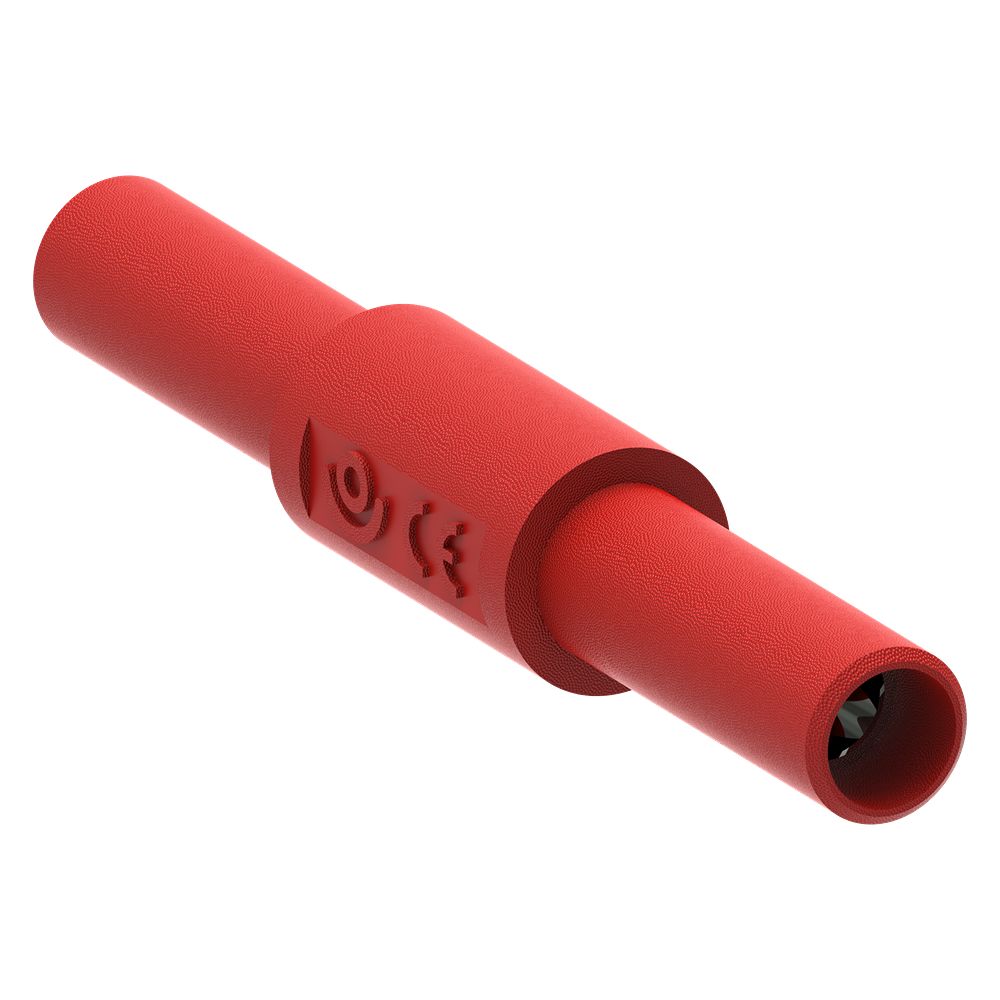 Electro PJP Red Banana Adapter With Nickle Plated Brass contacts and Nickel Plated