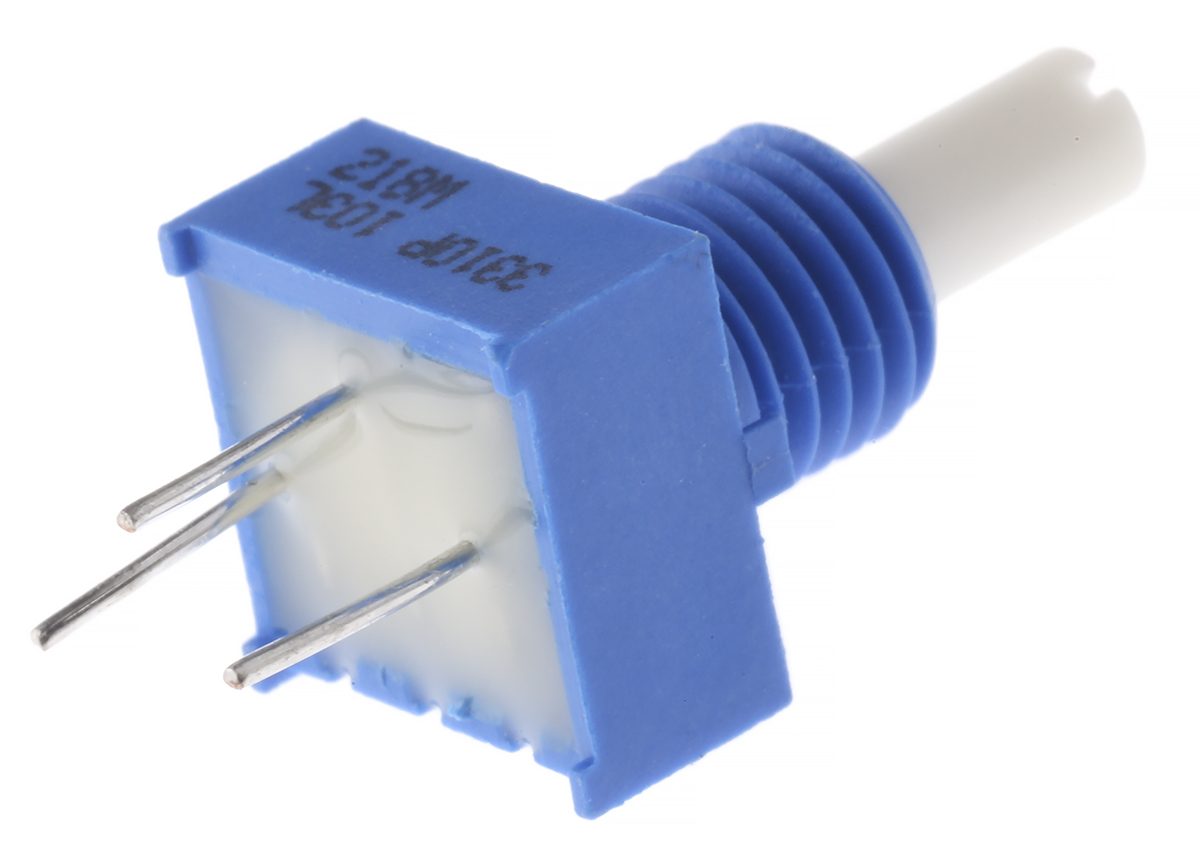 Bourns 3310 10 kΩ Rotary Potentiometer 1-Turns 1-Gang Panel Mount, Through Hole, 3310P-001-103L