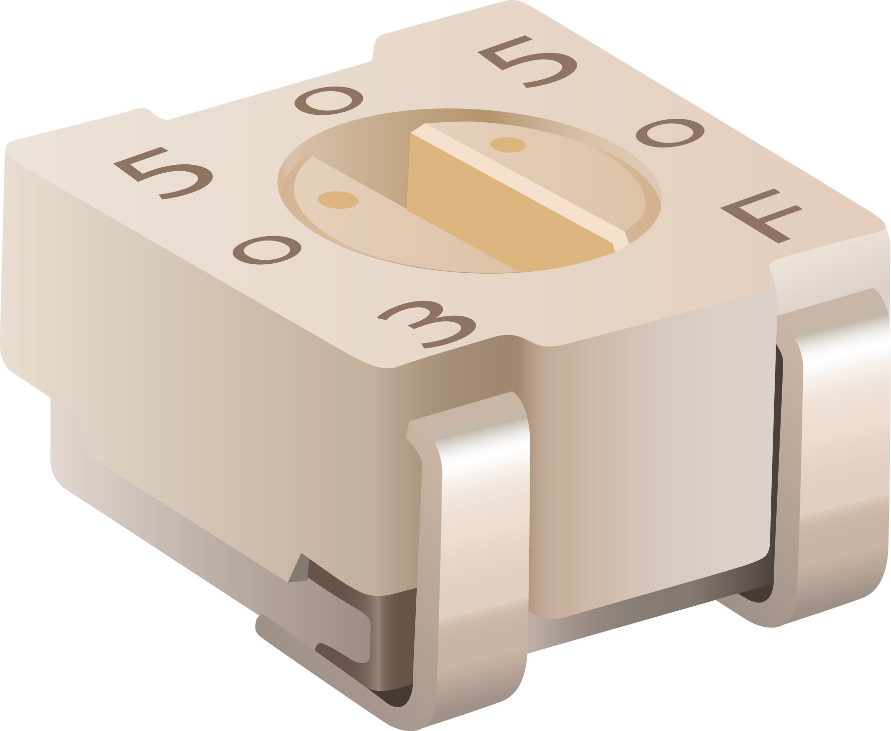 50000 Ω, Surface Trimmer Potentiometer, Surface Mount 0.125 W Bourns, 3313