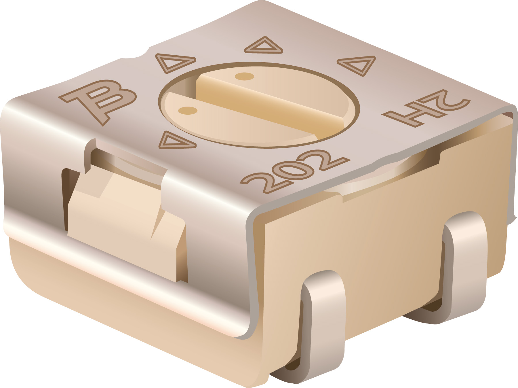 5000 Ω, Surface Mount Trimmer Potentiometer 0.25 W Side Adjust Bourns, 3314