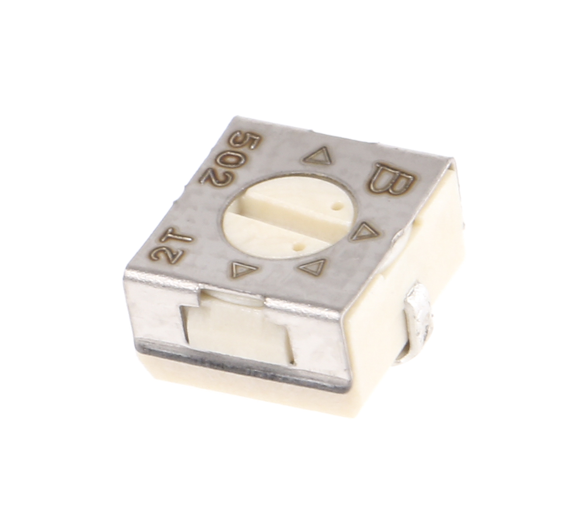 5 kΩ, Surface Mount Trimmer Potentiometer, J-Hook 0.25 W Top Adjust Bourns, 3314