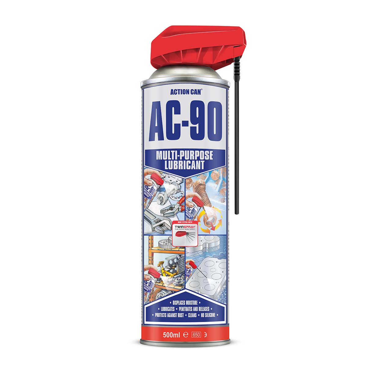 Action Can AC-90 Lubricant Oil 500 ml Aerosol