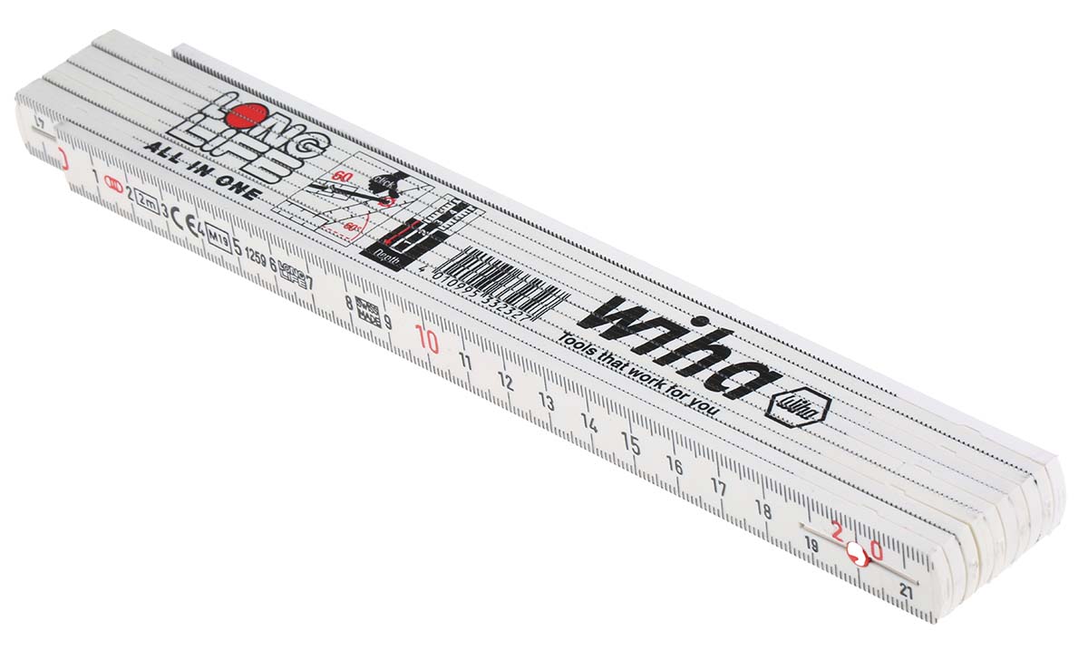 Wiha 2 m Fibreglass Reinforced Polyamide Folding Ruler Metric