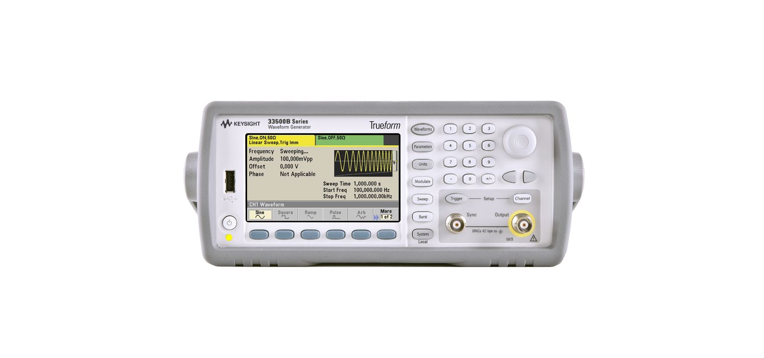 Keysight Technologies 33521B Function Generator, 1 μHz Min, 30 MHz Max FM Modulation Variable Sweep