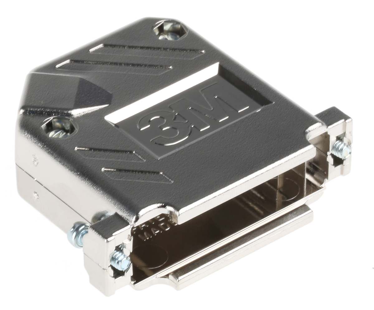 3M 3357 Series ABS Angled D-Sub Backshell, 25 Way Strain Relief