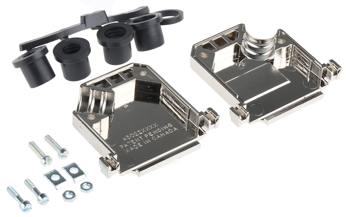 3357-6525-1c 3M 3357 Series ABS Angled D-Sub Backshell, 25 Way Strain Relief