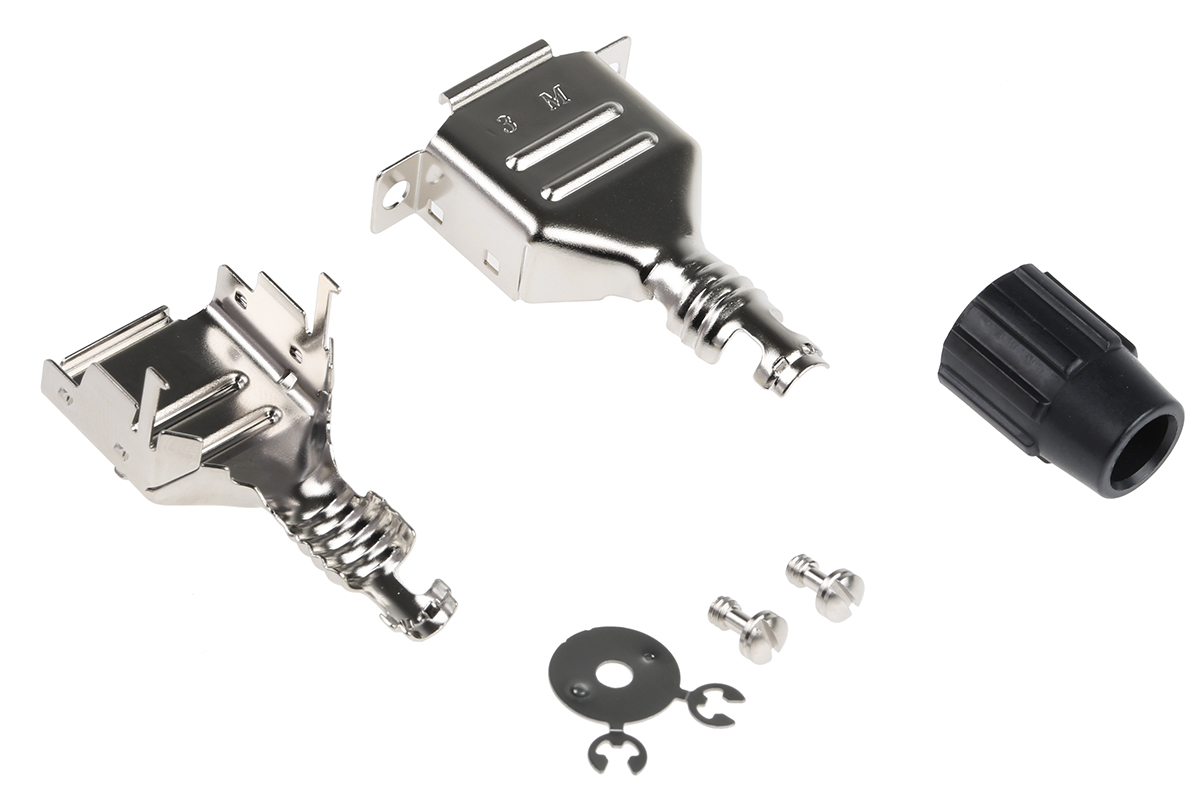 3357-9209 3M 3357 Series Steel Straight D-Sub Backshell, 9 Way Strain Relief