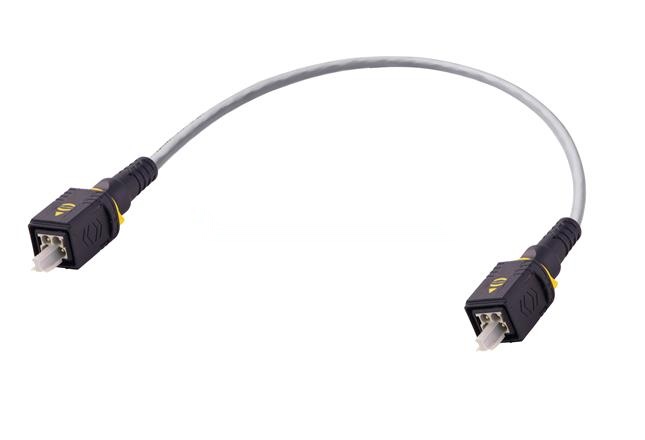 HARTING Male to to Male Fibre Optic Cable Assembly Polyurethane, Grey, 4.5 m
