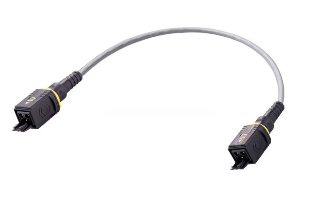 HARTING Male to to Male Fibre Optic Cable Assembly Polyurethane, Grey, 30