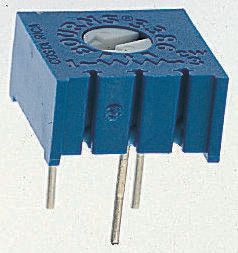 2.5 kΩ, Through Hole Trimmer Potentiometer, Solder Pin 0.5 W Top Adjust Bourns, 3386