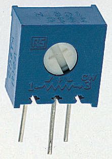 470 kΩ, Through Hole Trimmer Potentiometer, Solder Pin 0.5 W Side Adjust Bourns, 3386