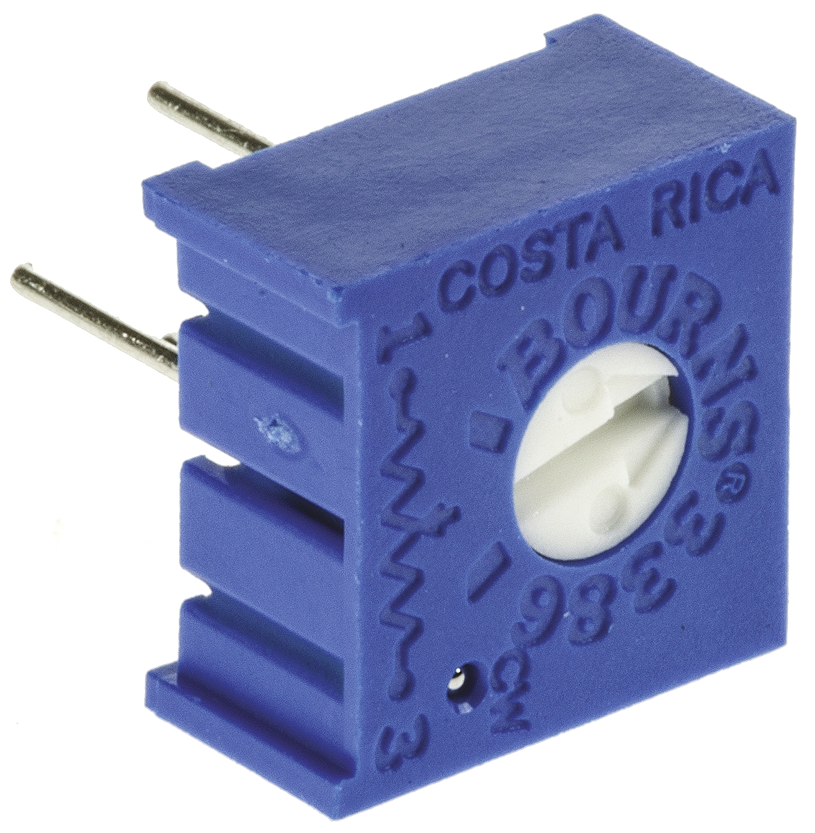 220 kΩ, Through Hole Trimmer Potentiometer, Solder Pin 0.5 W Top Adjust Bourns, 3386