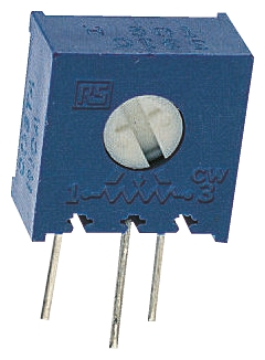 1.5 kΩ, Through Hole Trimmer Potentiometer, Solder Pin 0.5 W Side Adjust Bourns, 3386