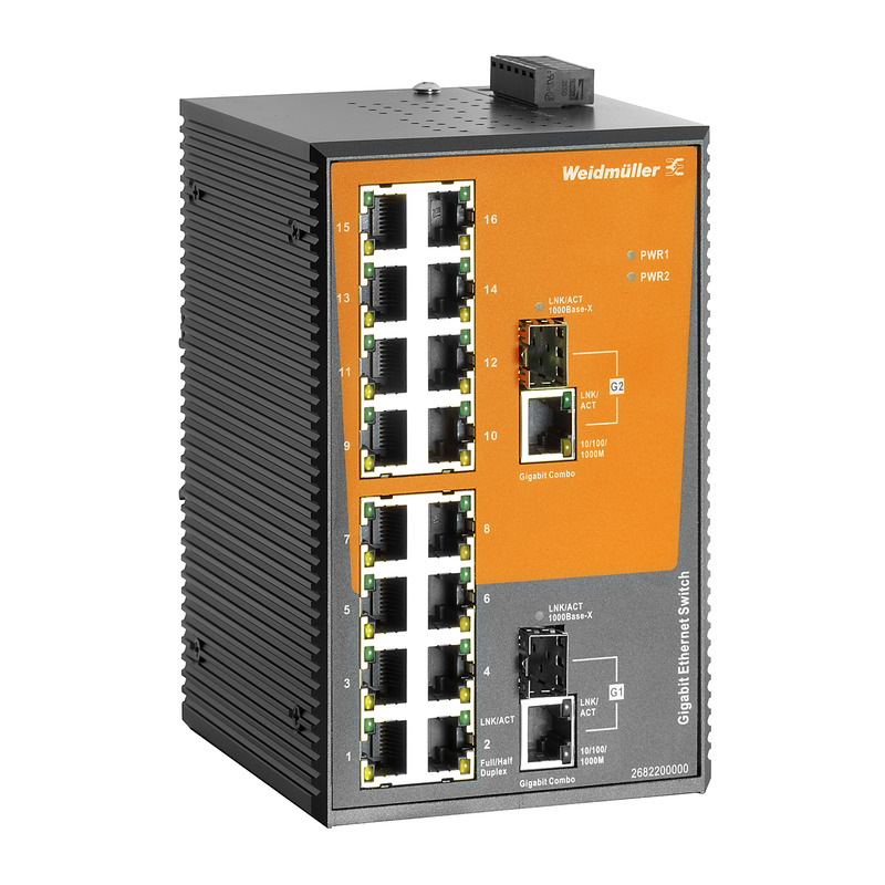 Weidmüller Unmanaged 16 x RJ45 Port Network Switch