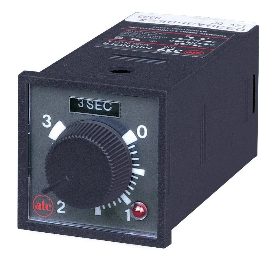 ATC 339B Series Surface Time Delay Relay, 2-Contact, 24 V dc 240V ac, 0.3 s to 10 h, DPDT Switch Configuration