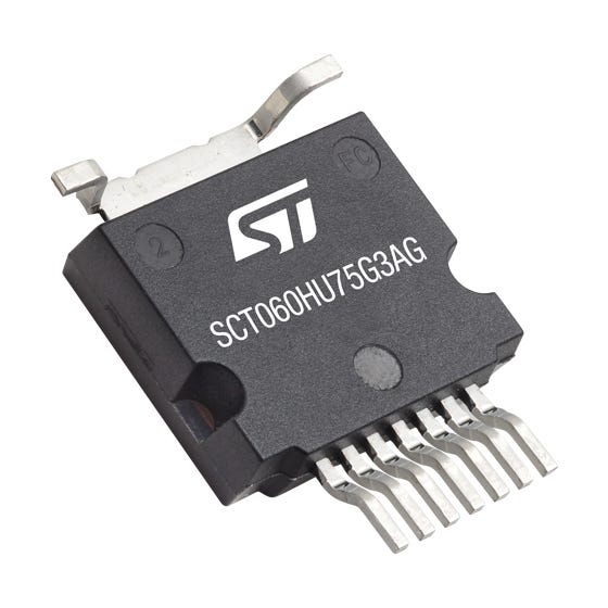 STMicroelectronics SCT060HU Type N-Channel MOSFET, 30 A, 750 V Enhancement, 7-Pin HU3PAK SCT060HU75G3AG