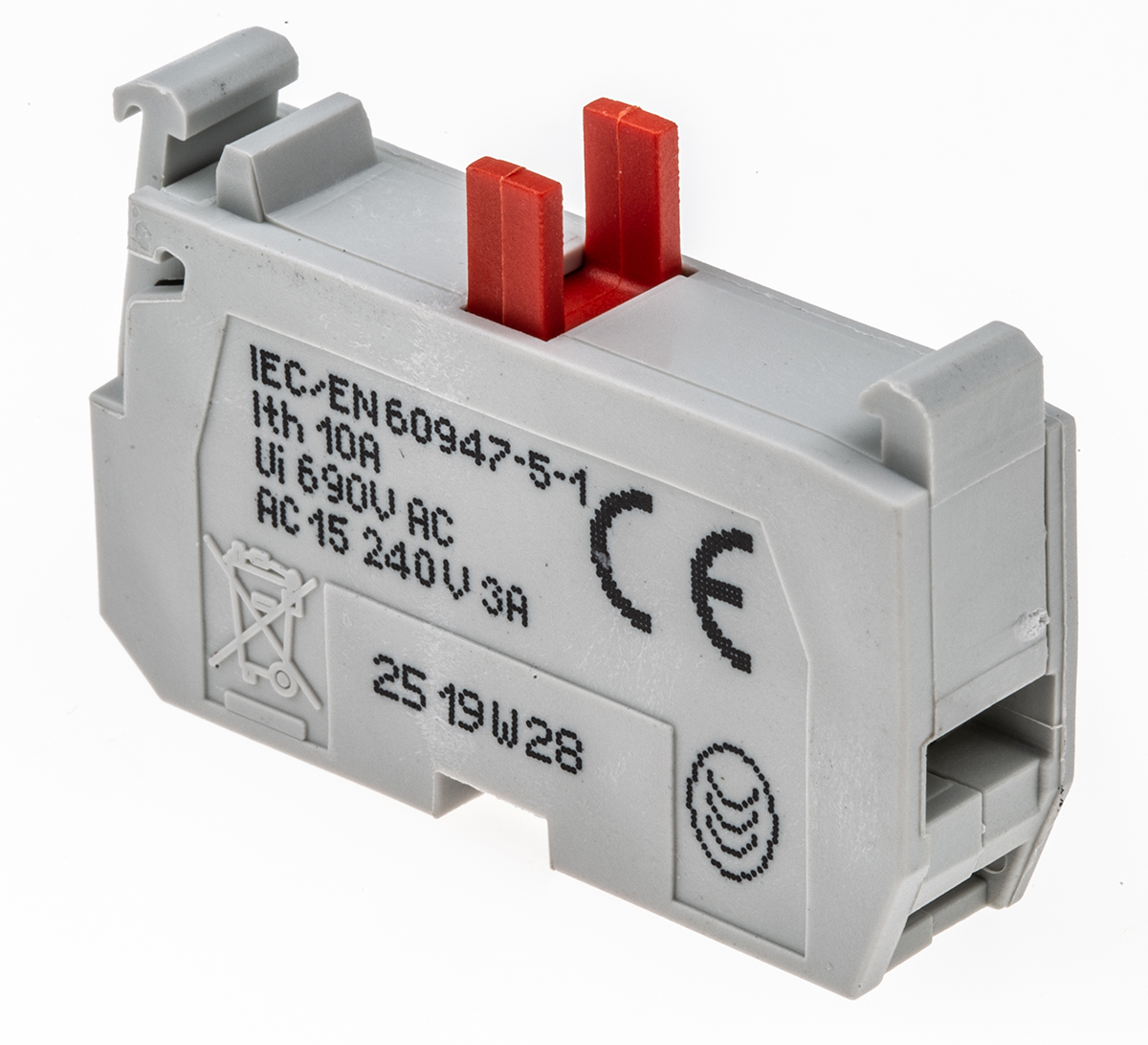 33e01 BACO BACO Series Contact Block, 600V, 1 NC