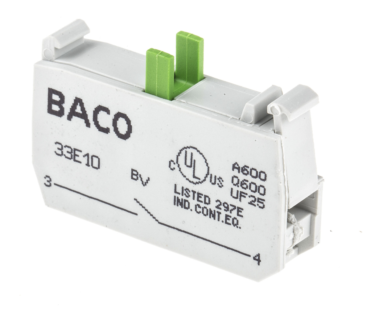 BACO BACO Series Contact Block, 600V, 1 NO