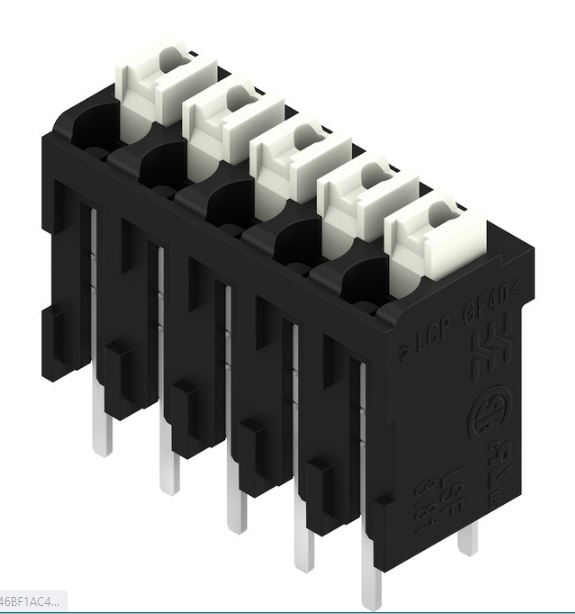 Weidmuller LSF Series PCB Terminal Block, 5-Contact, 3.81mm Pitch, Surface Mount, 1-Row, Through Hole Termination