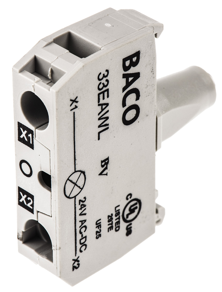 33eawl BACO BACO Series Light Block, 24V, White Light