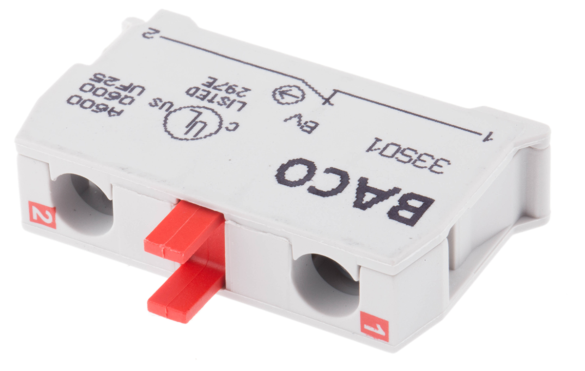 BACO BACO Series Contact Block, 600V, 1 NC