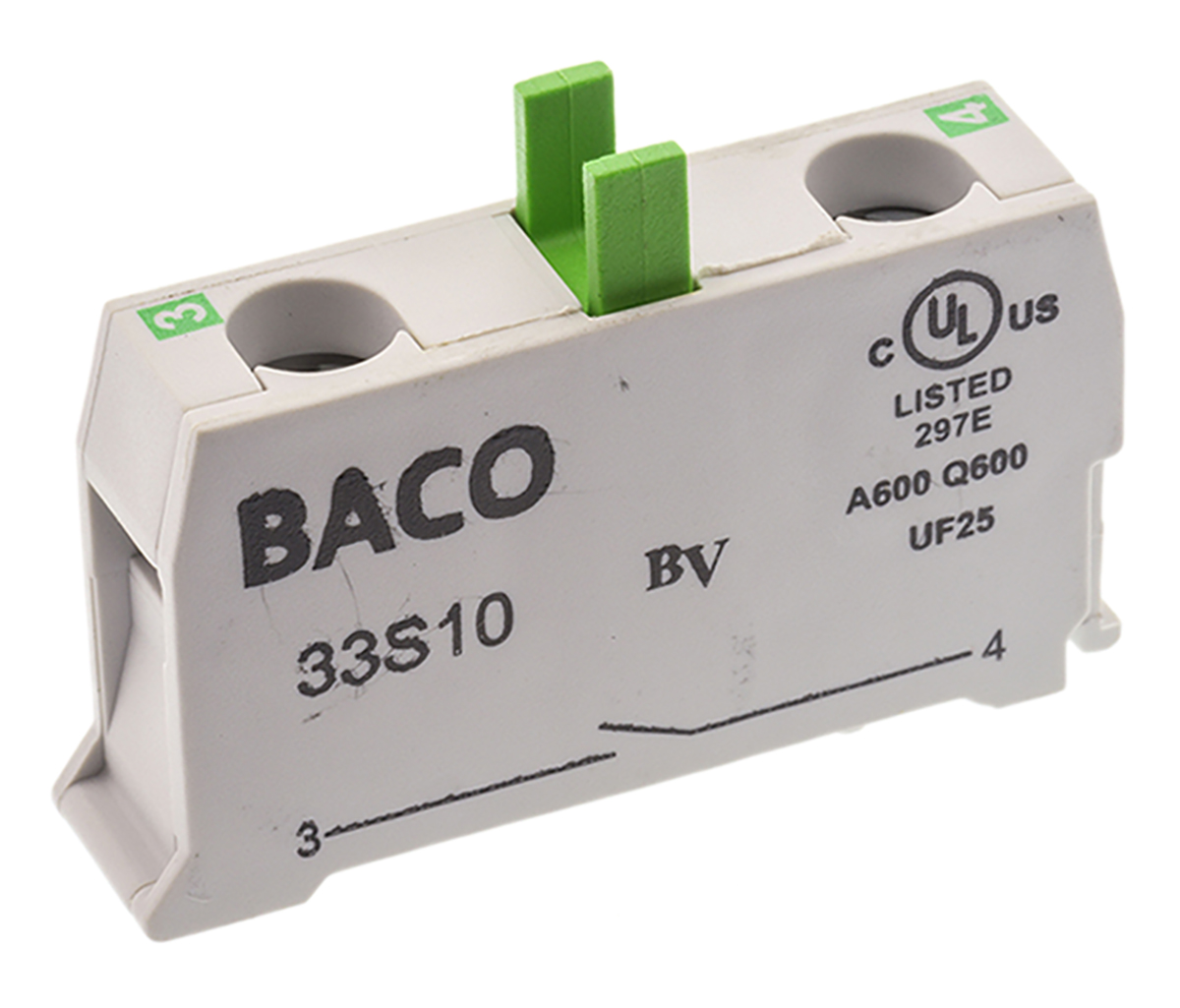BACO BACO Series Contact Block, 600V, 1 NO