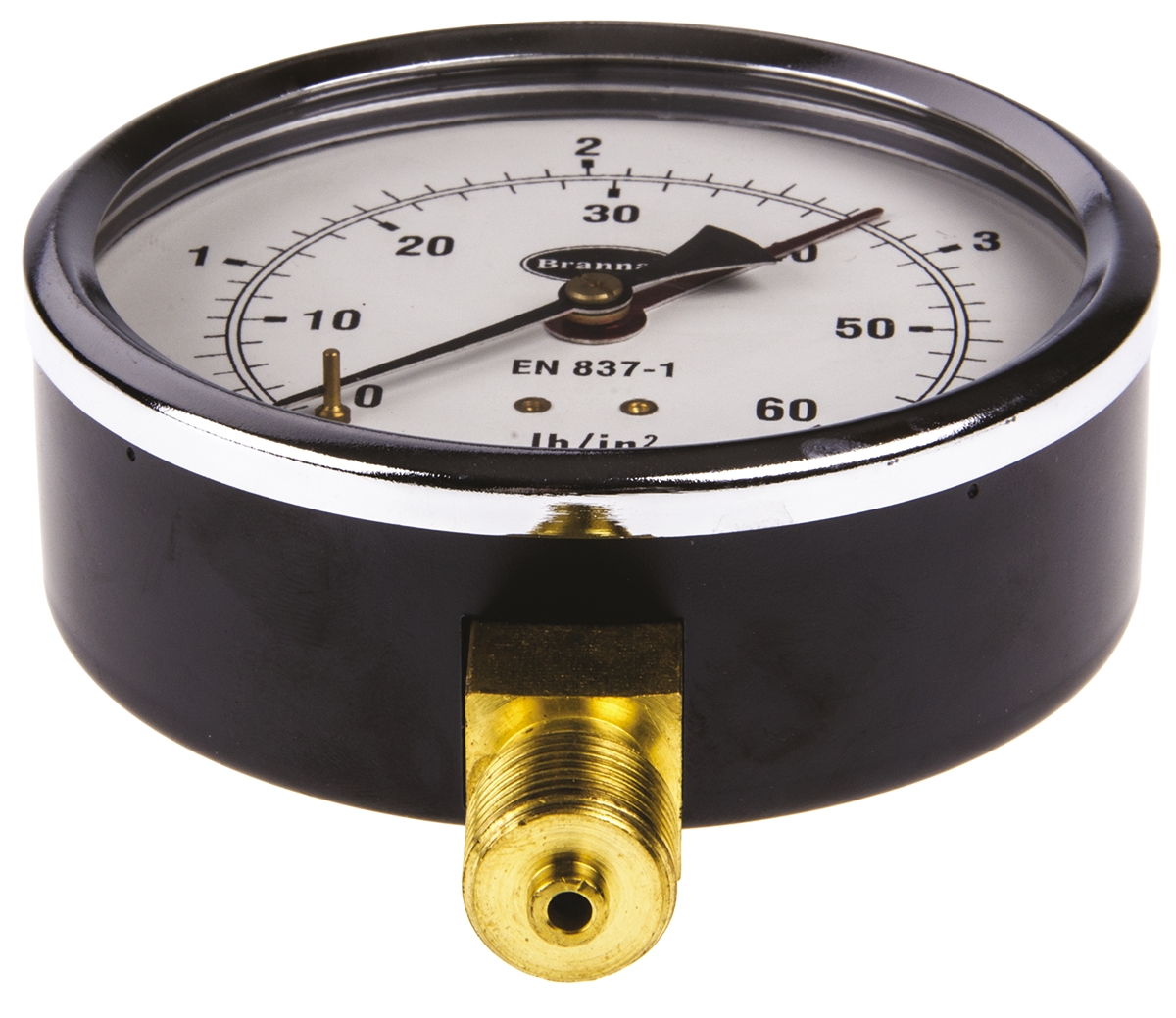 346530 Brannan G 3/8 BSP Brass Pressure Gauge, 4 bar