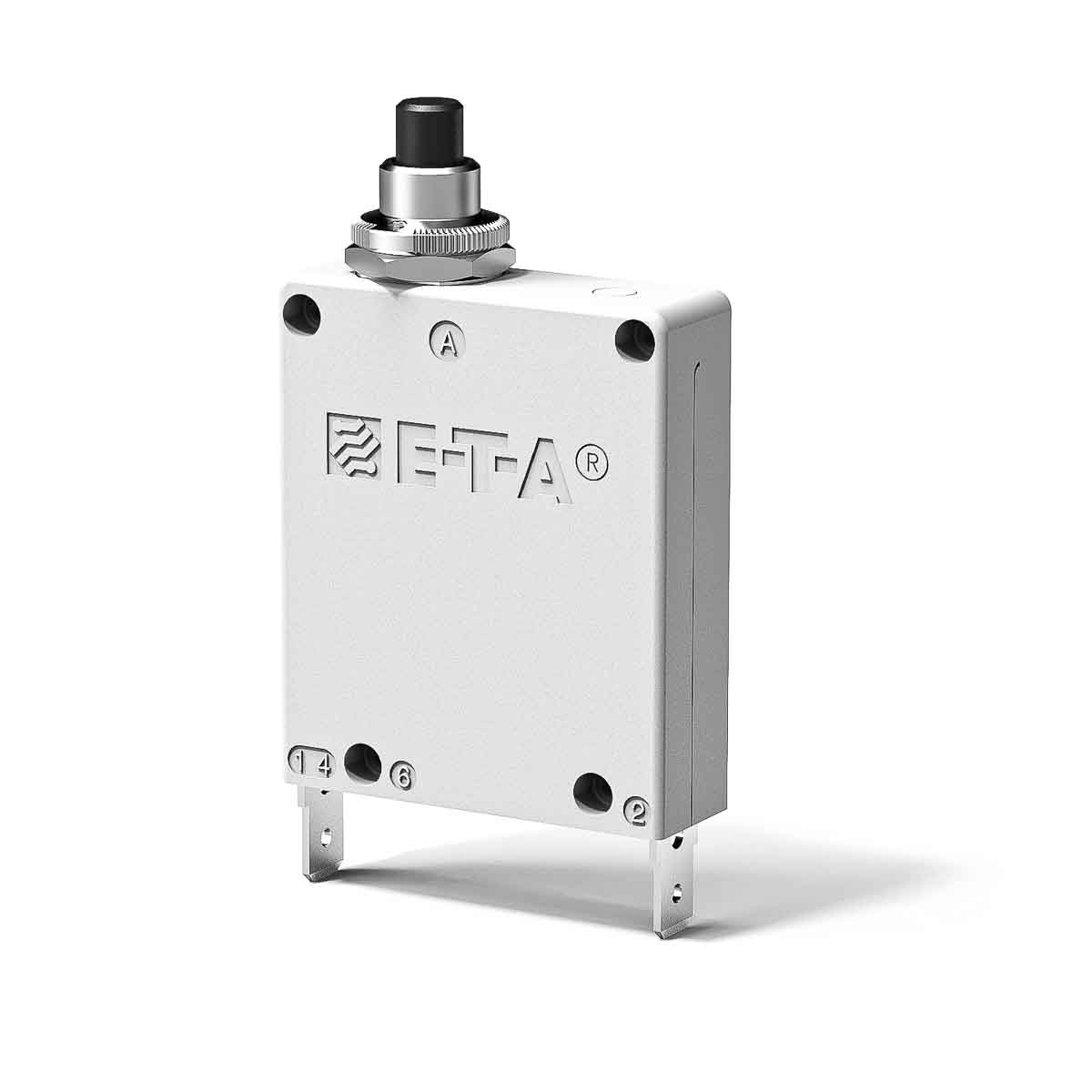 ETA 3400 Thermal Magnetic Circuit Breaker - 1-Pole, Panel, 2A Current Rating, 25 A, 240V ac, 80 V dc