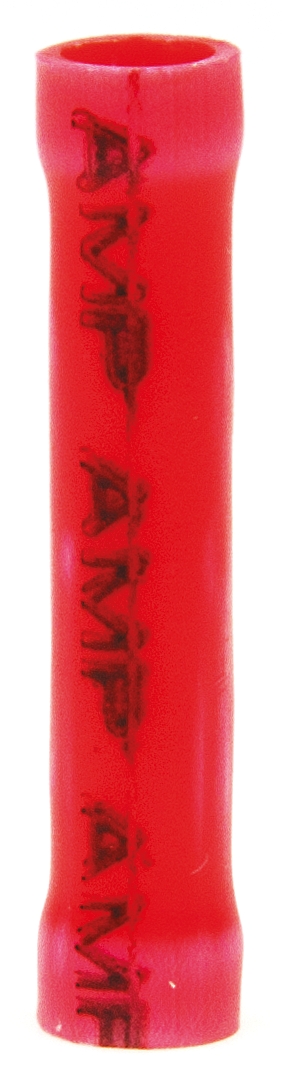 34070 TE Connectivity, PLASTI-GRIP Butt Splice Connector, Red, Insulated, Tin 16 AWG
