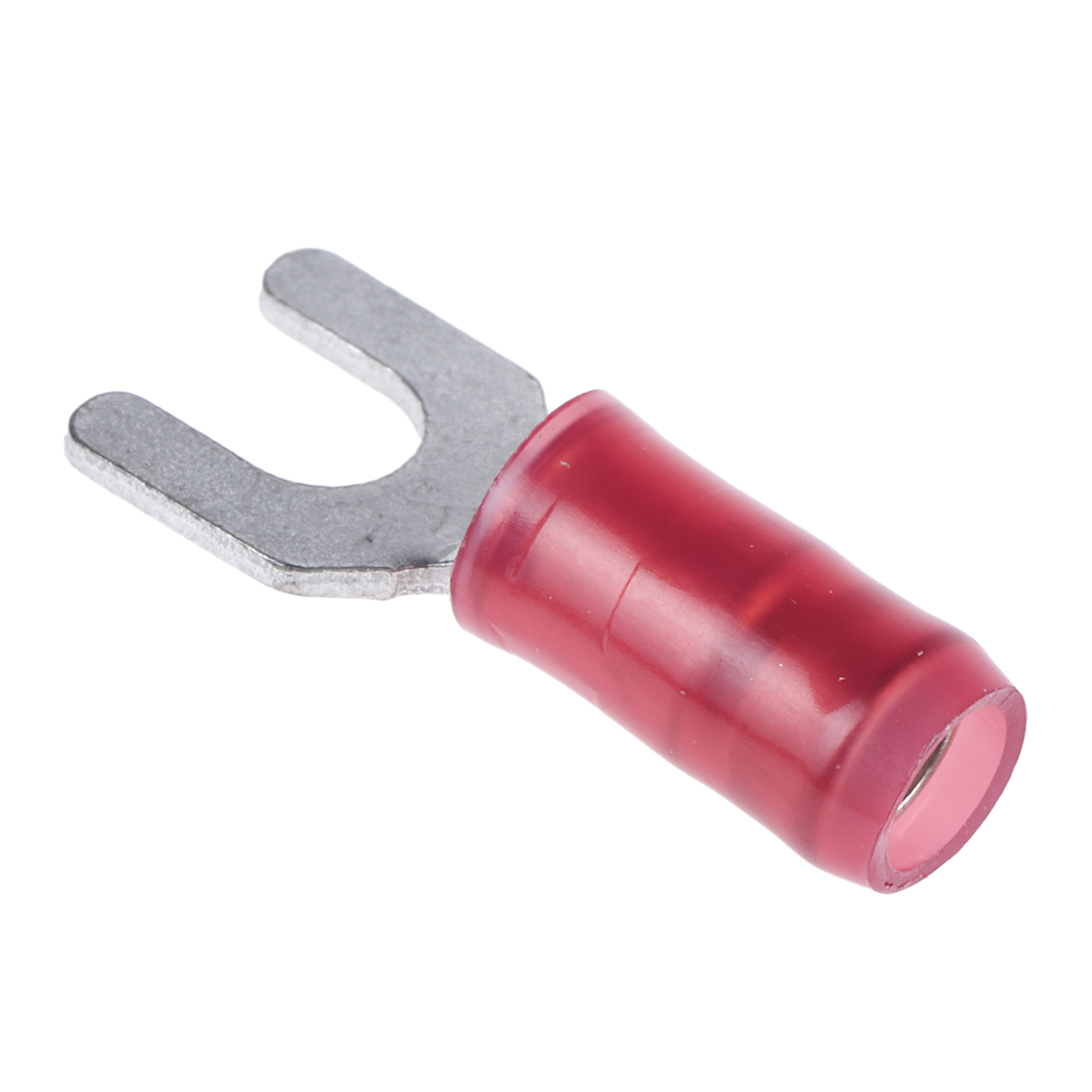 34080 TE Connectivity, PIDG Insulated Crimp Spade Connector, 22 AWG to 16 AWG, M3.5 Stud Size Nylon, Red