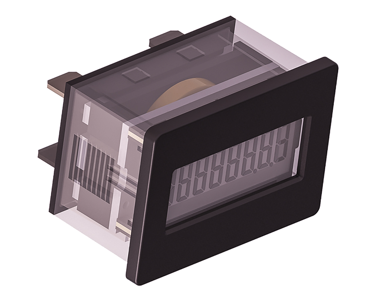 Trumeter 3410 Hour Meter, 8 Digit LCD 300V dc