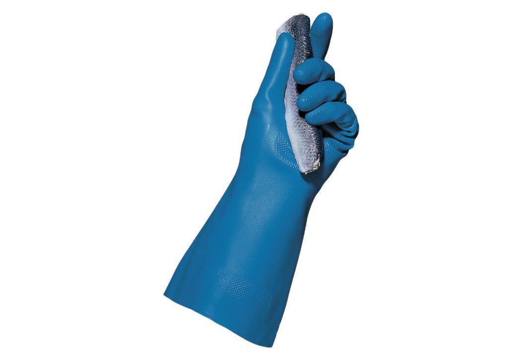 3417700-9 Mapa Blue Latex Work Gloves 31 cm