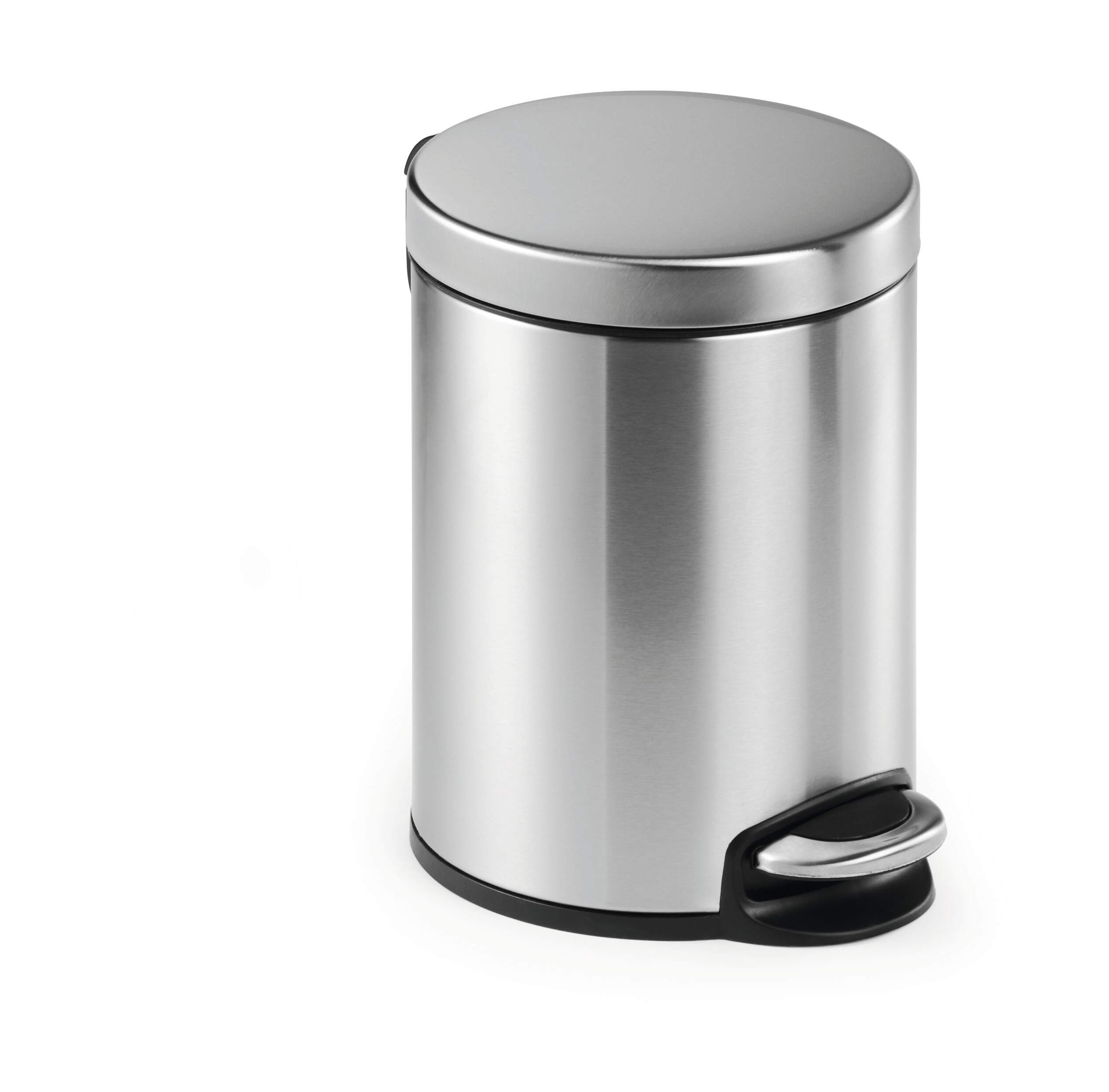 Durable 35L Silver Removable Stainless Steel Waste Bin