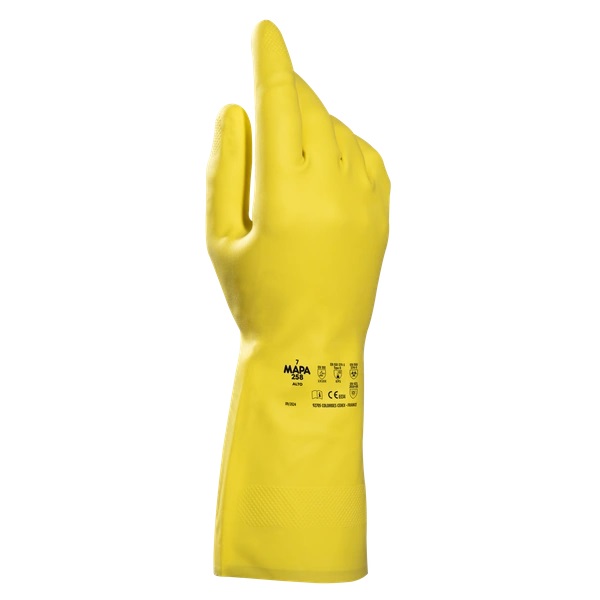 Mapa Yellow Natural Latex Glove, Size 7