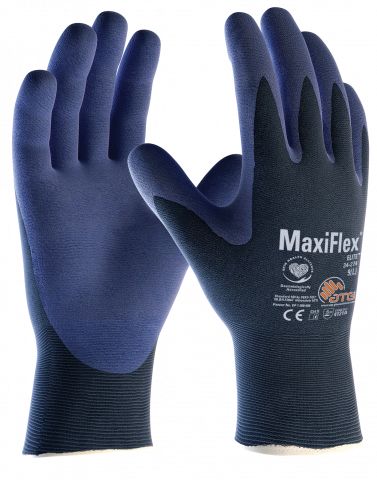 ATG 34-274 Blue Spandex Work Gloves, Size 11, Nitrile Coating
