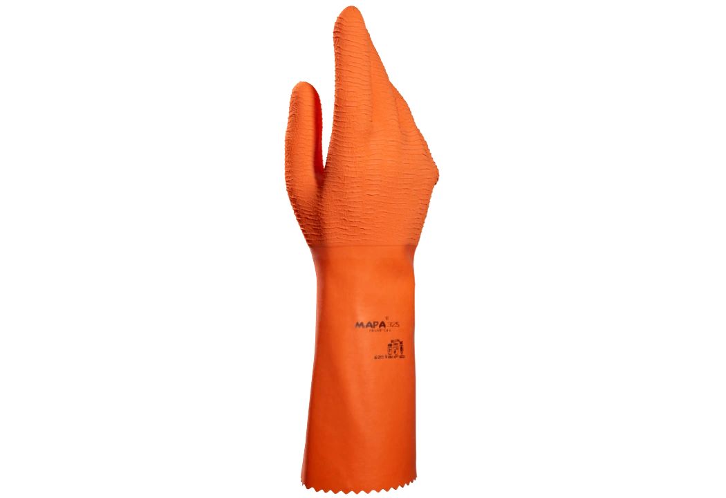 Mapa HARPON 325 Orange Natural Latex Work Gloves, Size 10