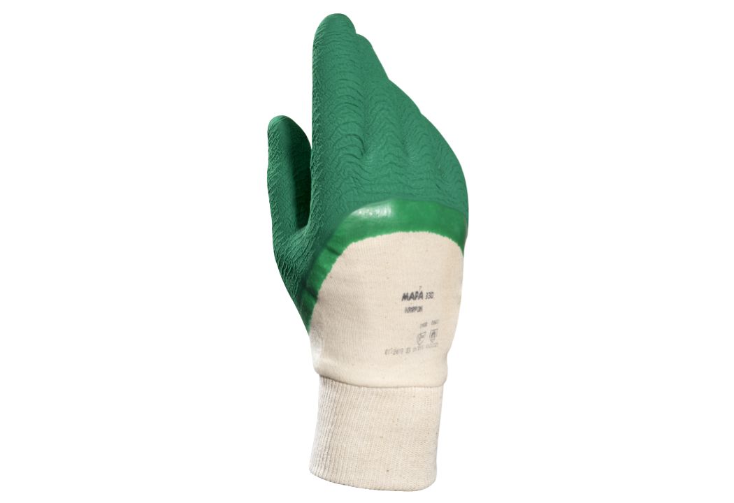 Mapa HARPON 330 Green Latex Work Gloves, Size 9