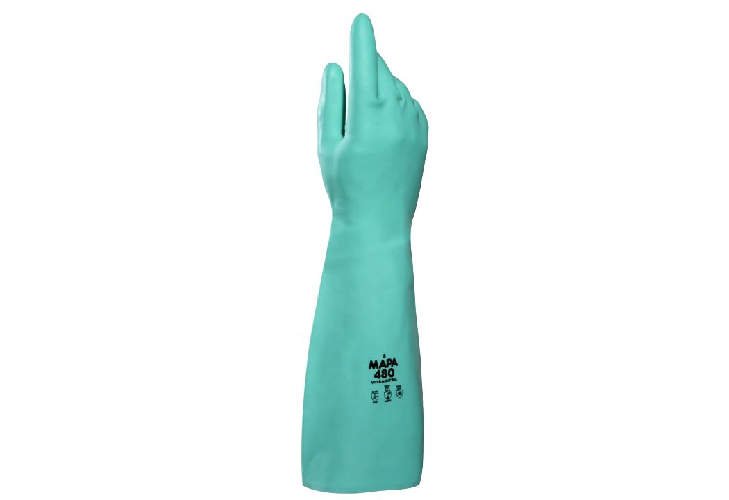 Mapa ULTRANITRIL 480 Green Nitrile Glove, Size 10