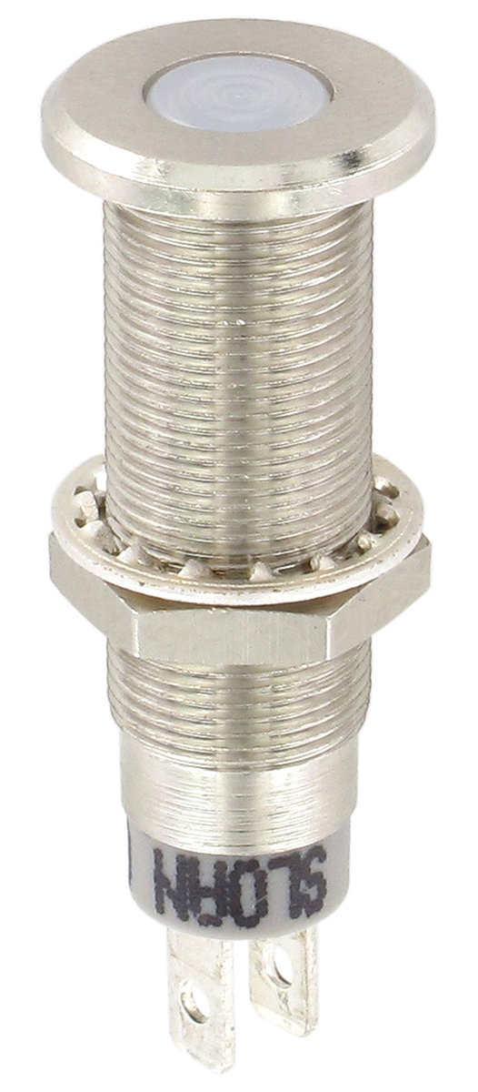 Sloan 3448 Series, White Panel Mount Indicator, Lead Wire Termination 5V, IP68, 8.2 x 7.6 mm