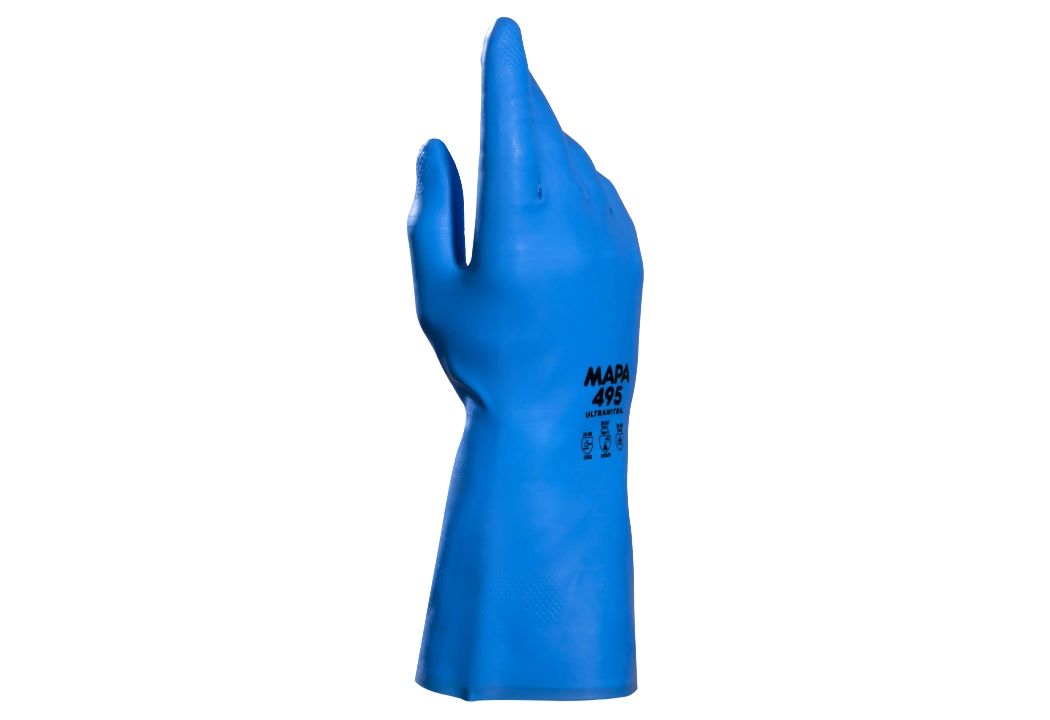 Mapa ULTRANITRIL 495 Blue Nitrile Glove, Size 8