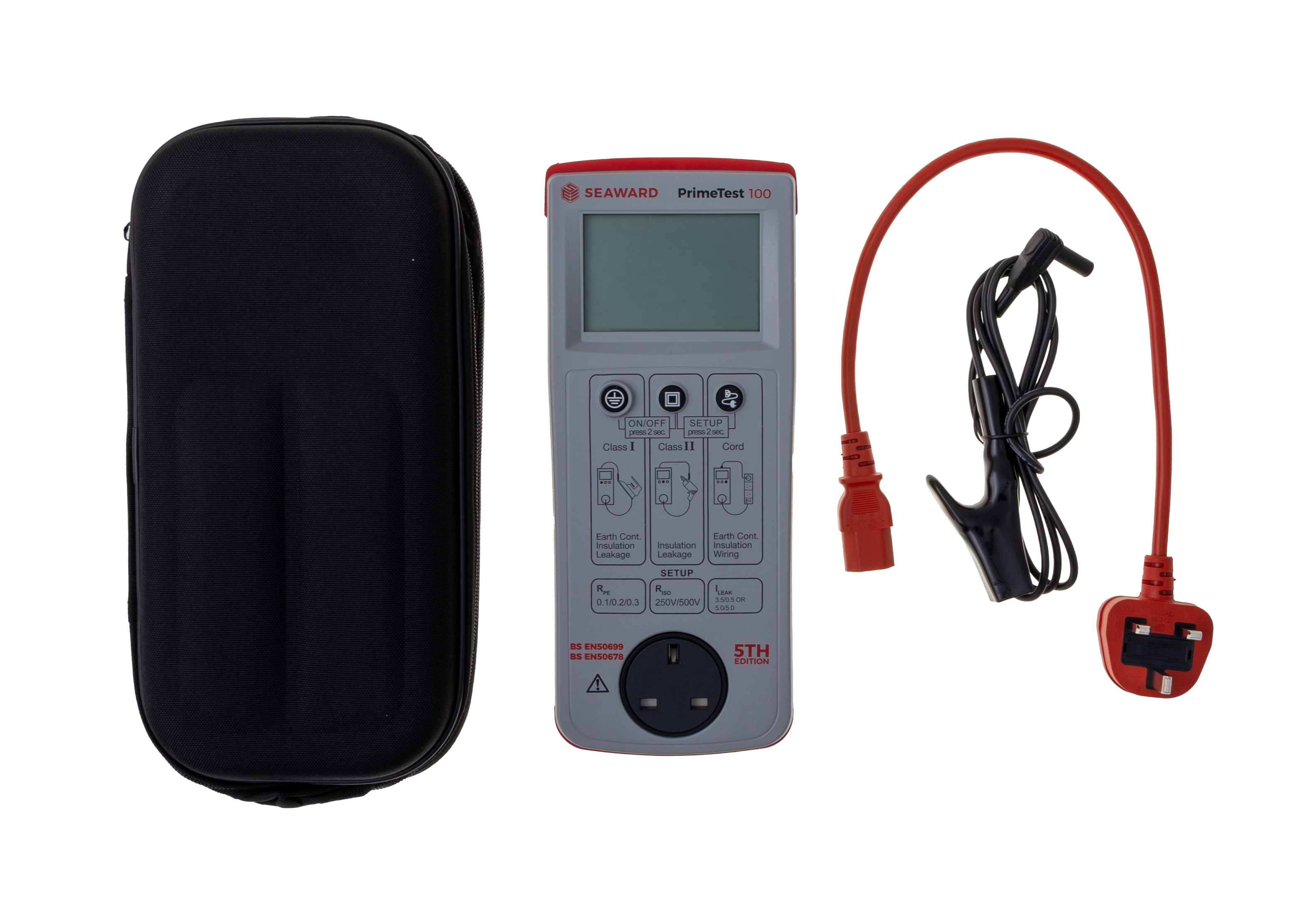 Seaward PrimeTest 100 UK PAT Tester, Class II, Class I Test Type, UKAS