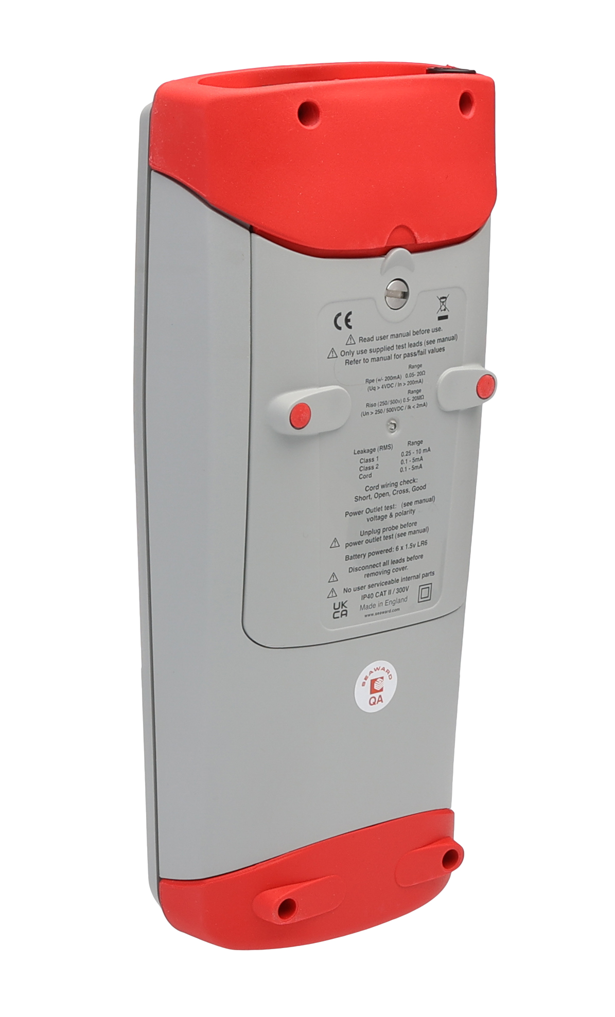 344a911 Seaward PrimeTest 100 UK PAT Tester, Class II, Class I Test Type, UKAS