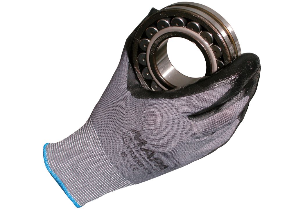 3455308-6 Mapa ULTRANE 553 Black, Grey Nitrile Work Gloves, Size 6, Nitrile Coating
