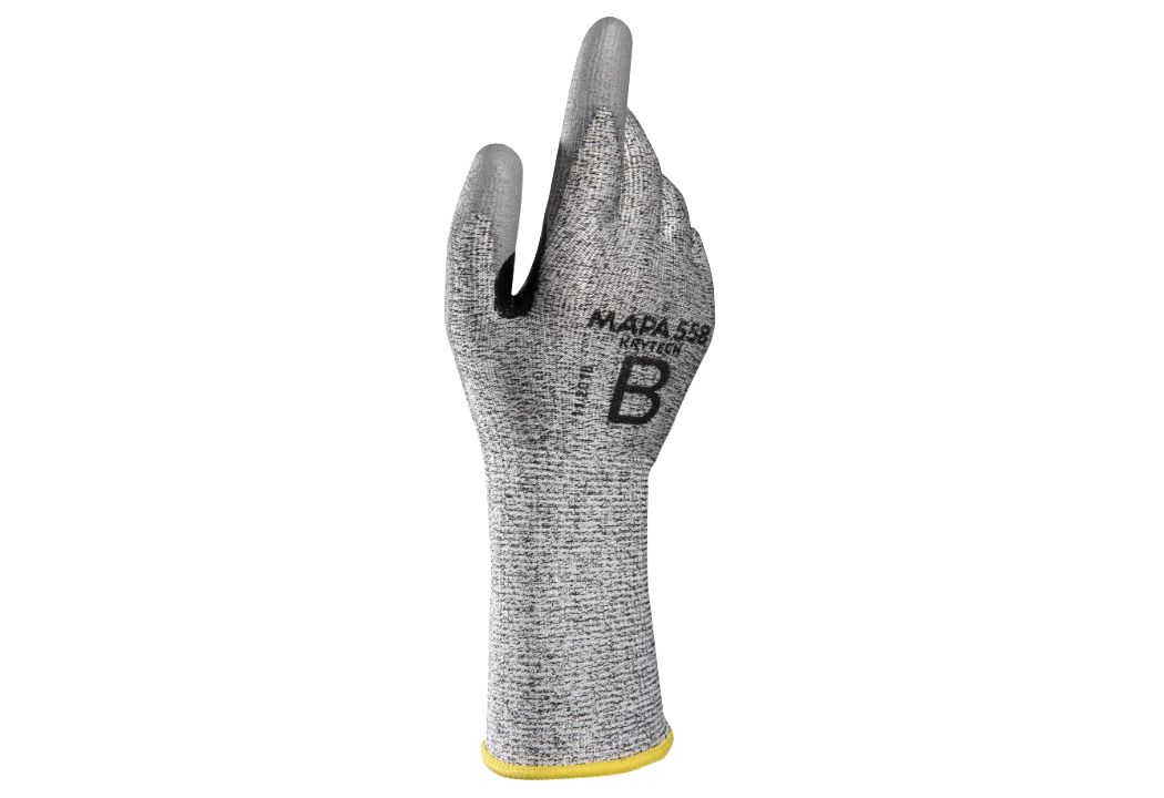 Mapa KRYTECH 558 Grey Polyurethane Work Gloves, Size 7, Polyurethane Coating