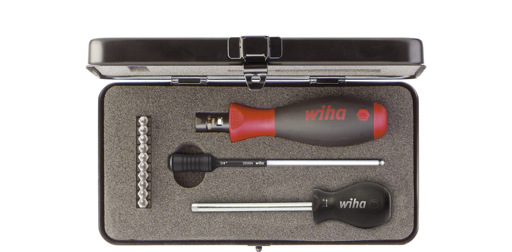 Wiha Torque Screwdriver, 0.8 To 5.0 Nm, 1/4 in Drive, ±6 % Accuracy